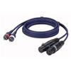Cavo RCA DAP AUDIO FL253 2X RCA Male L/R > 2 XLR/F 3 p. LUNGHEZZA 3 MT